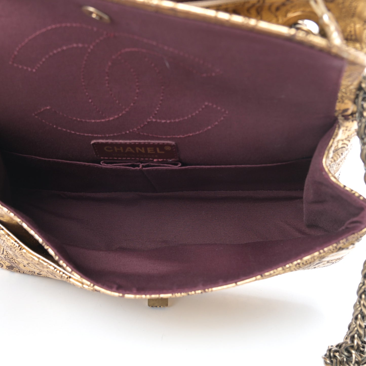 Buffalo Hand Painted Lace 2.55 Reissue 225 Flap Gold