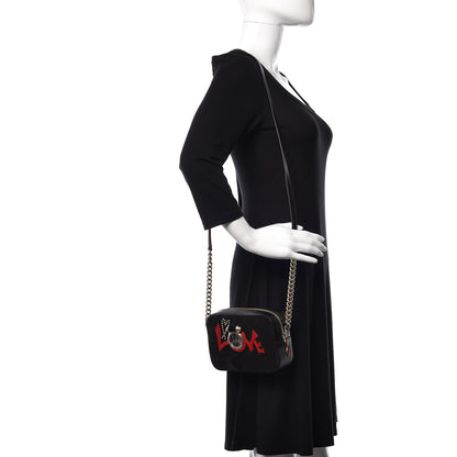 Christian Louboutin Suede Calfskin Love Rubylou Crossbody Black 2 of 11