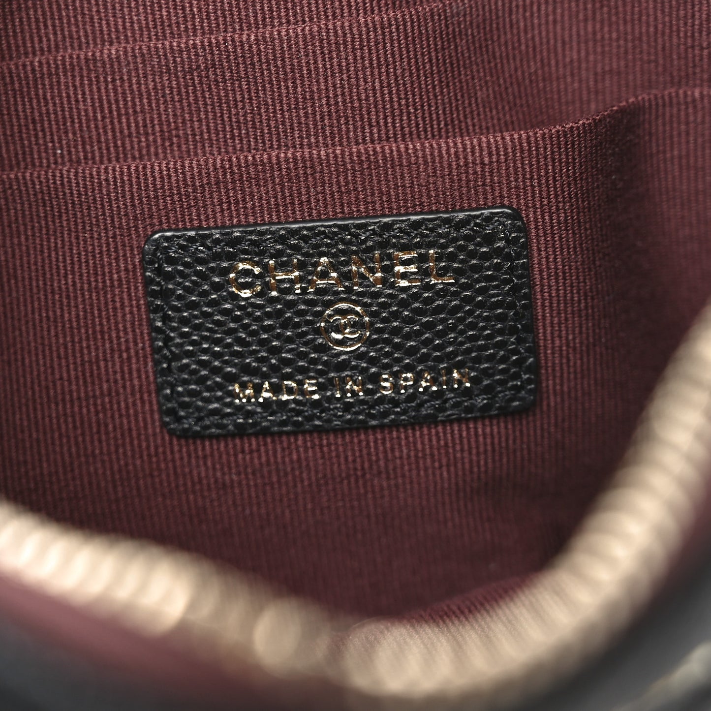 Caviar Quilted Cosmetic Case Black