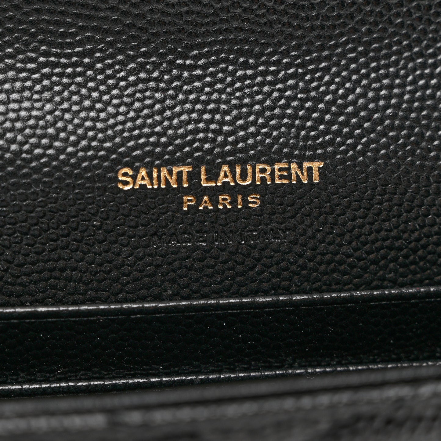 Grain De Poudre Matelasse Chevron Small Monogram Envelope Wallet Black