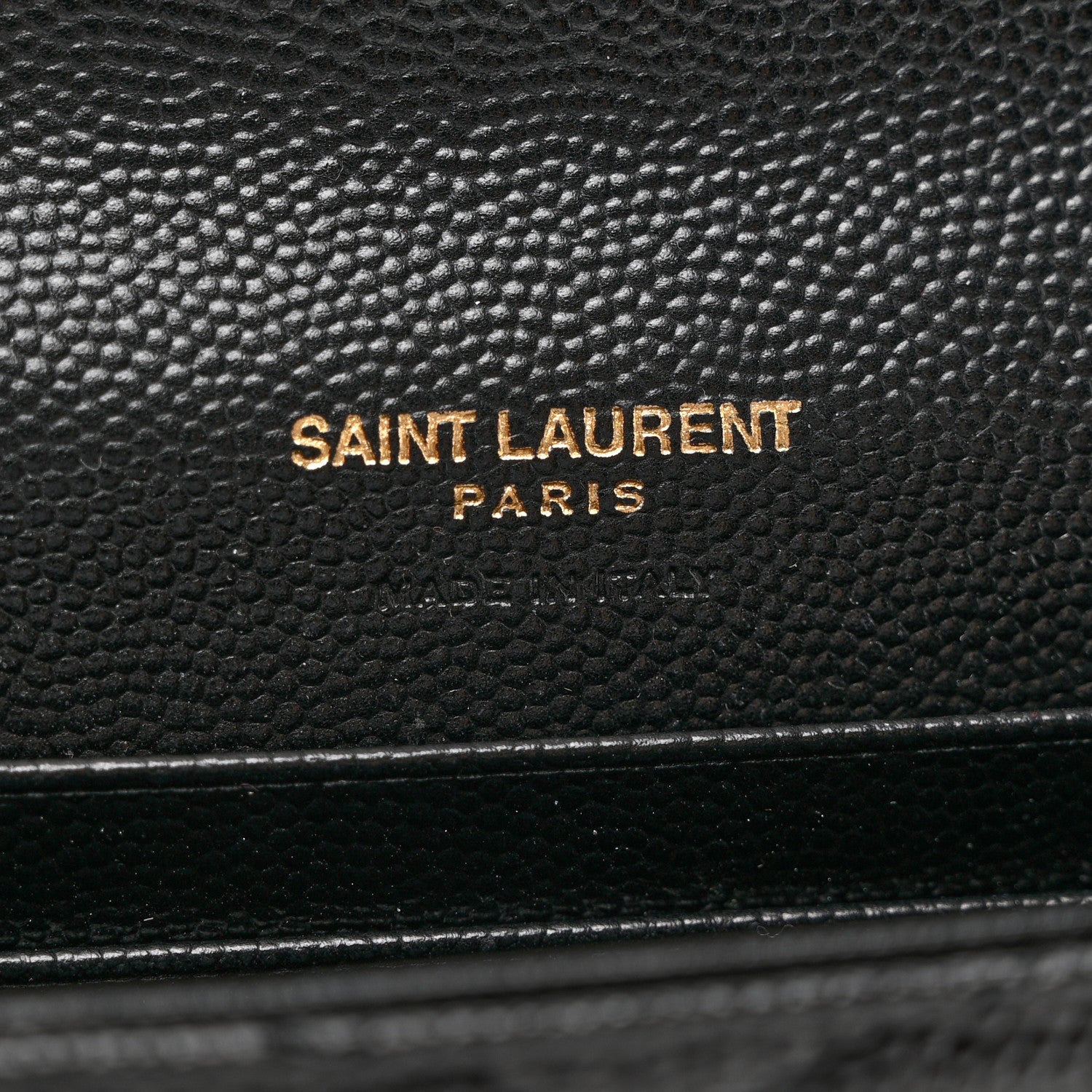 Saint Laurent Grain De Poudre Matelasse Chevron Small Monogram Envelope Wallet Black 6 of 8
