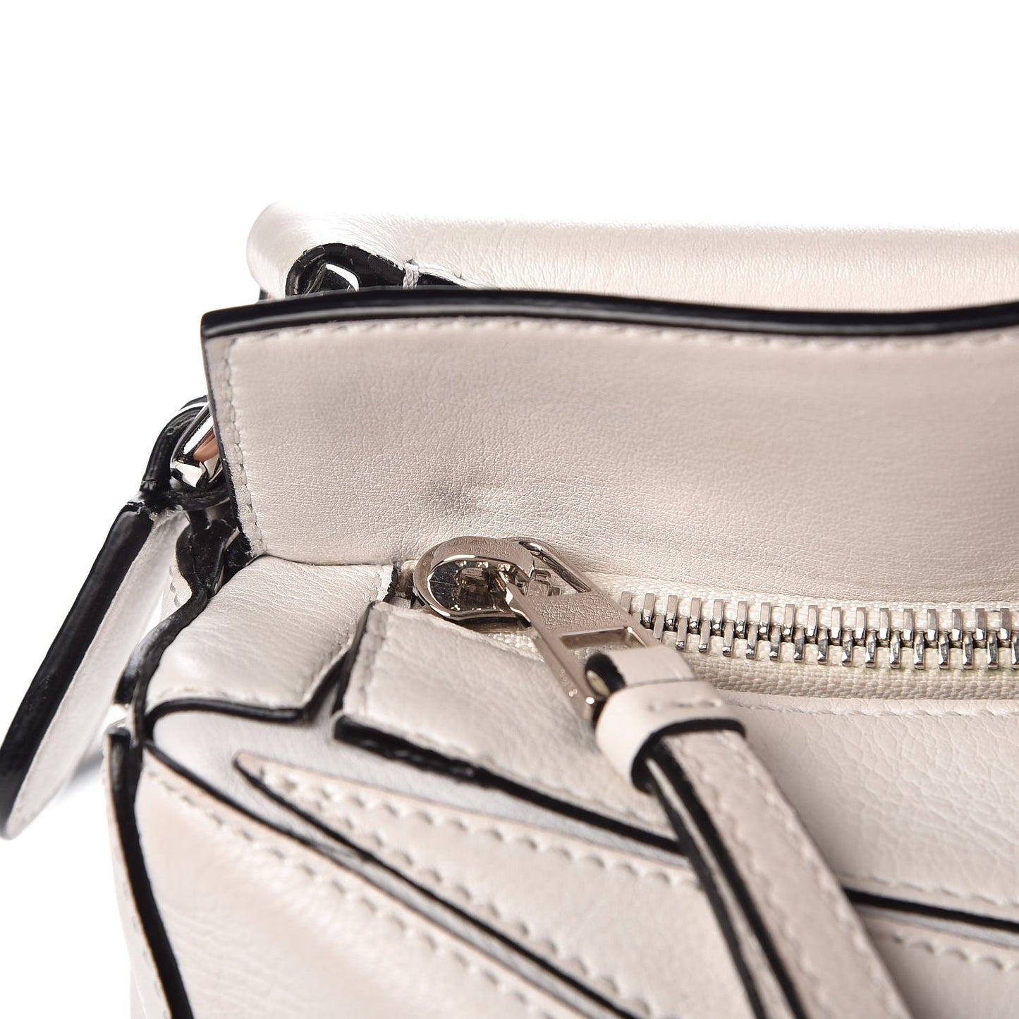 Calfskin Small Puzzle Bag White