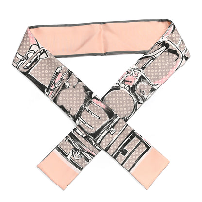 Louis Vuitton Silk Monogram Trunks Bandeau Rose Poudre 1 of 4