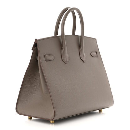 Hermes Epsom Birkin Sellier 25 Etain 3 of 11