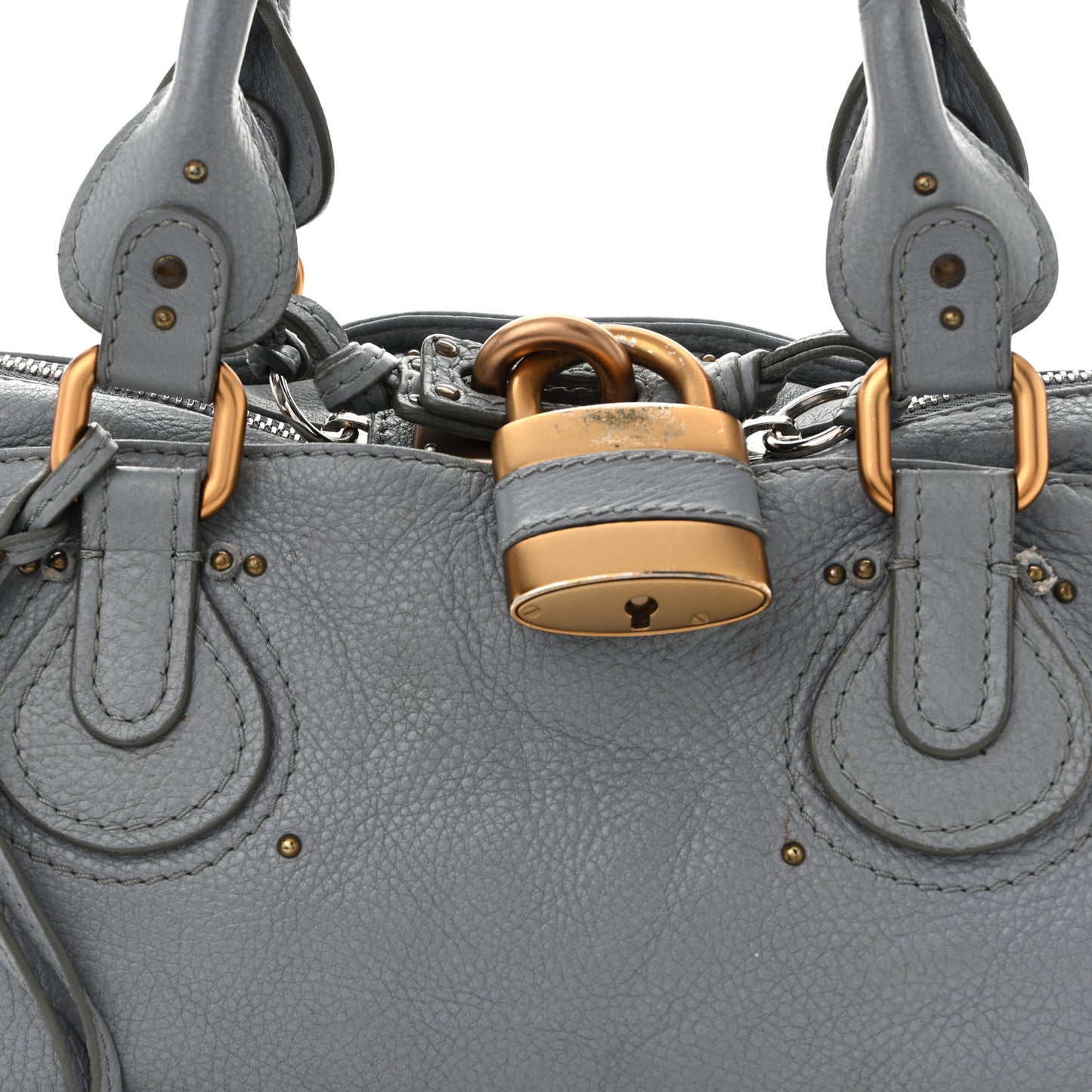 Calfskin Medium Paddington Satchel Blue
