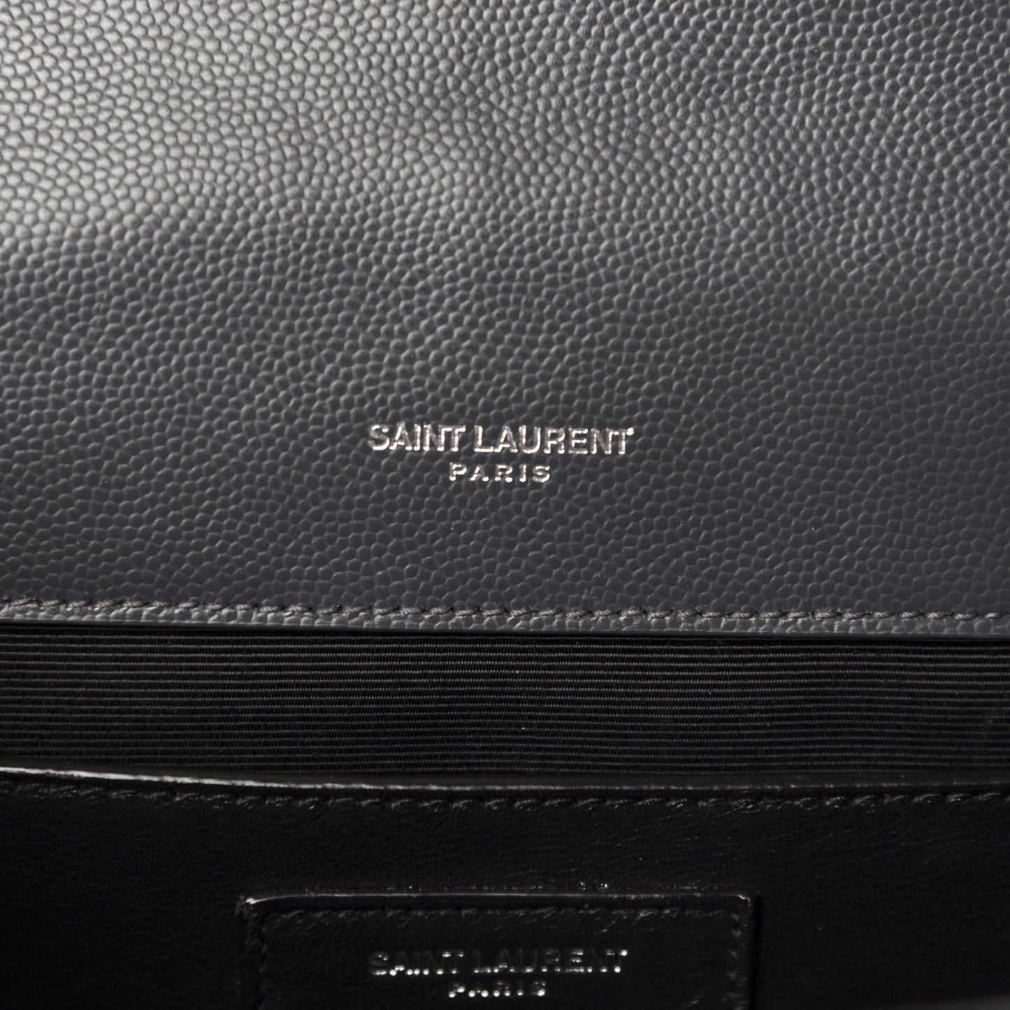 Grain De Poudre Textured Mixed Matelasse Medium Triquilt Monogram Satchel Dark Smoke