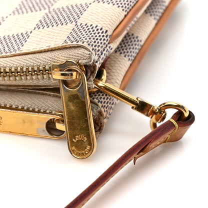 Louis Vuitton Damier Azur Double Zip Pochette 13 of 15
