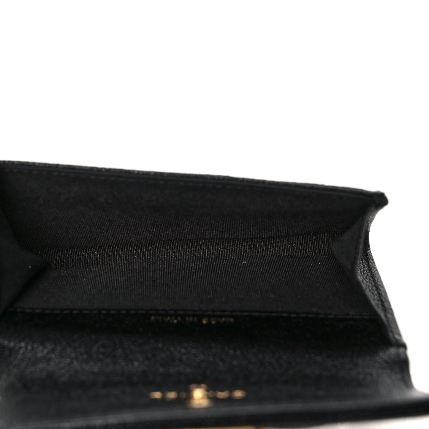 Caviar Quilted Boy Flap Card Holder Black