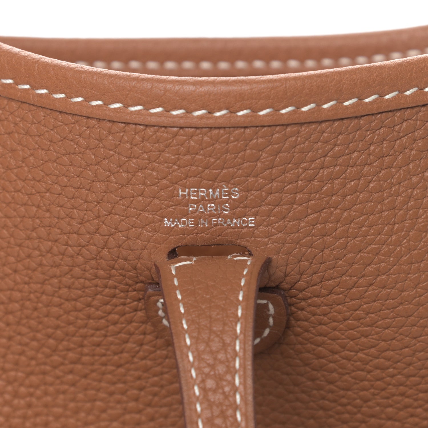 Hermes Taurillon Clemence Allegro Evelyne TPM Gold Cornaline White 6 of 11