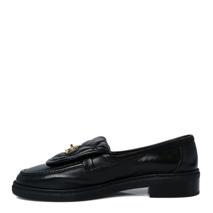 Chanel Lambskin Quilted CC Turnlock Loafers 39.5 Black 1 of 9