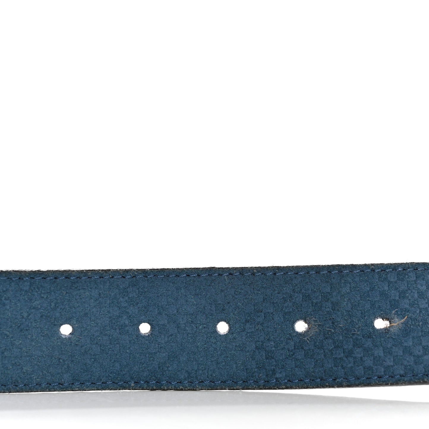 Suede Calfskin Mini Damier 40mm LV Initiales Belt 90 36 Blue