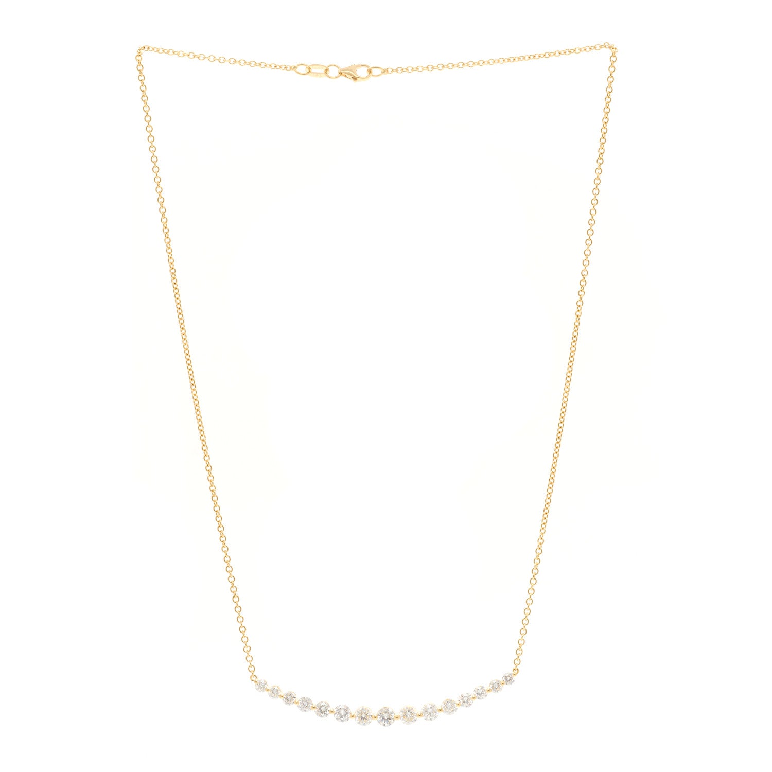 Anita Ko 18K Yellow Gold Diamond Large Crescent Necklace 3 of 5