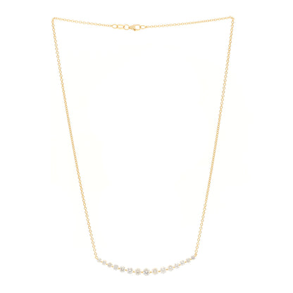 Anita Ko 18K Yellow Gold Diamond Large Crescent Necklace 3 of 5