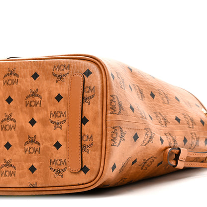 MCM Visetos Medium Reversible Shopper Tote Cognac 14 of 15