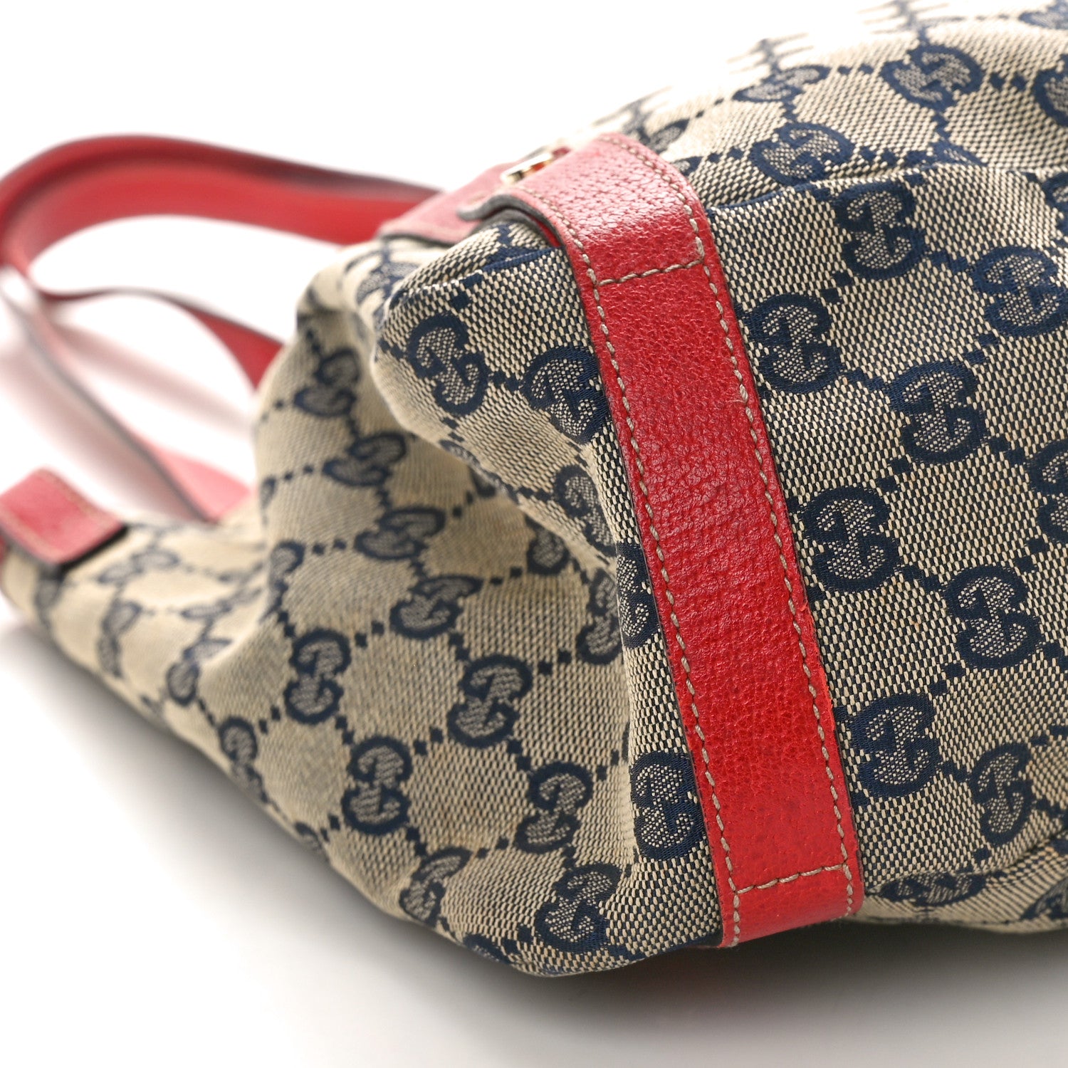 Gucci Monogram Medium Abbey Shoulder Bag Navy Red 9 of 10