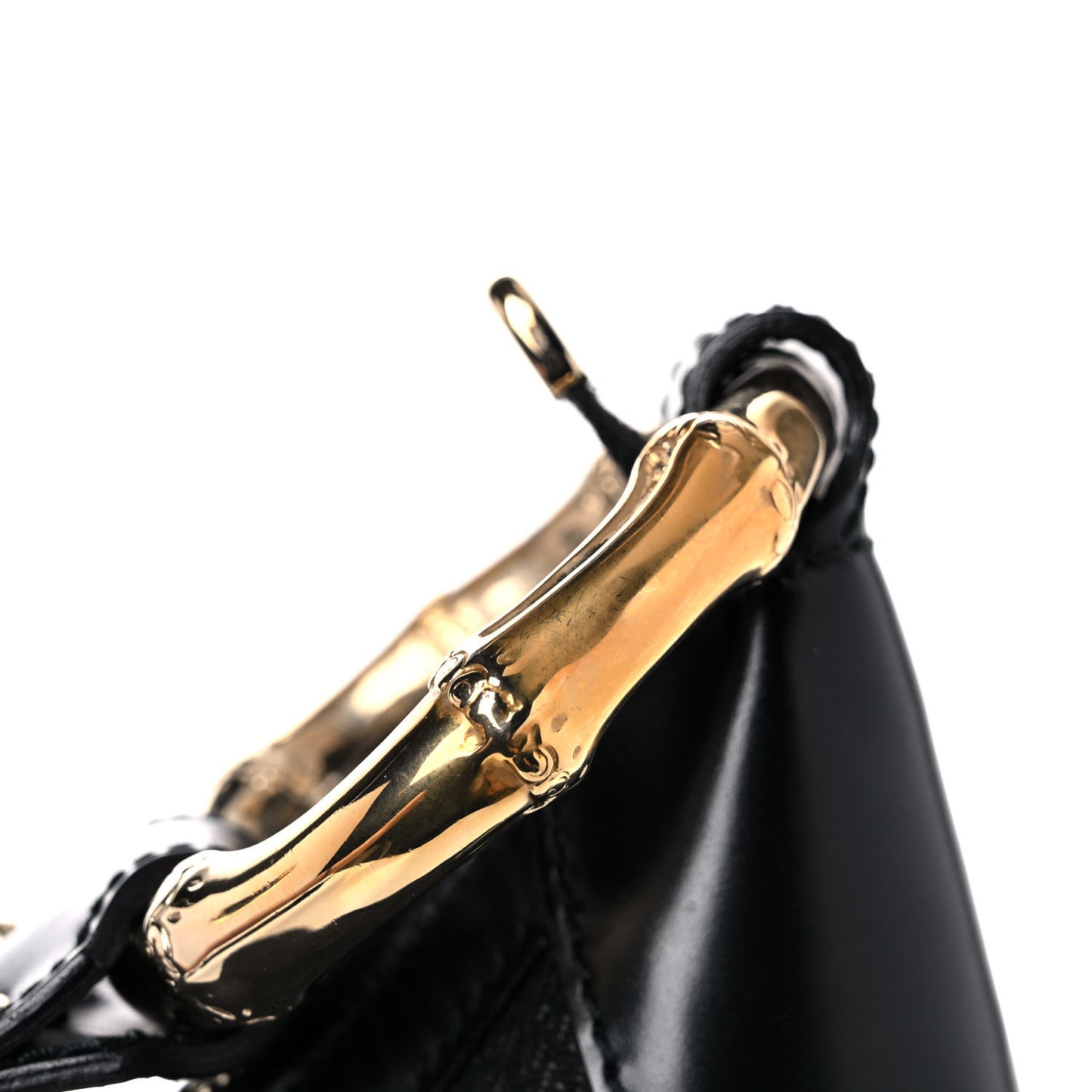 Monogram Half Moon Bamboo Ring Hobo Black