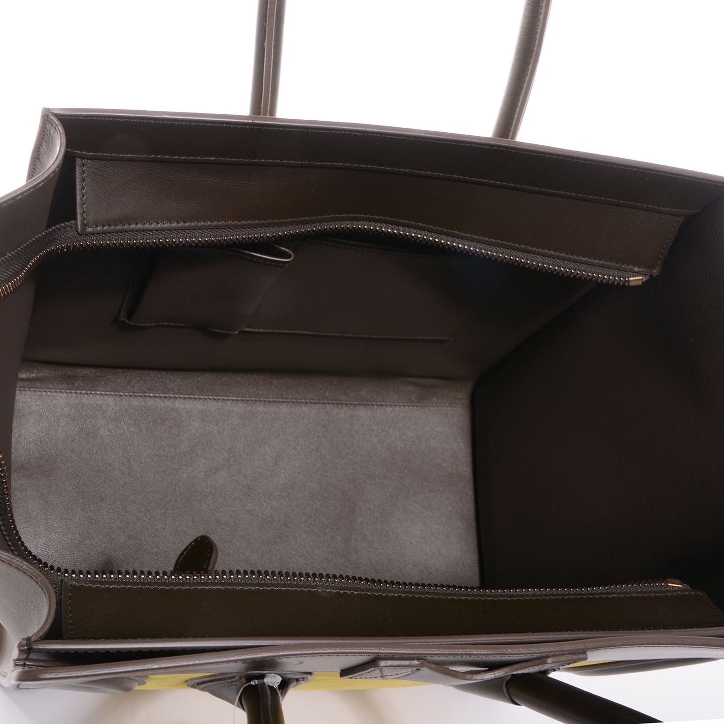 Nubuck Calfskin Mini Tri-Color Luggage Chartreuse