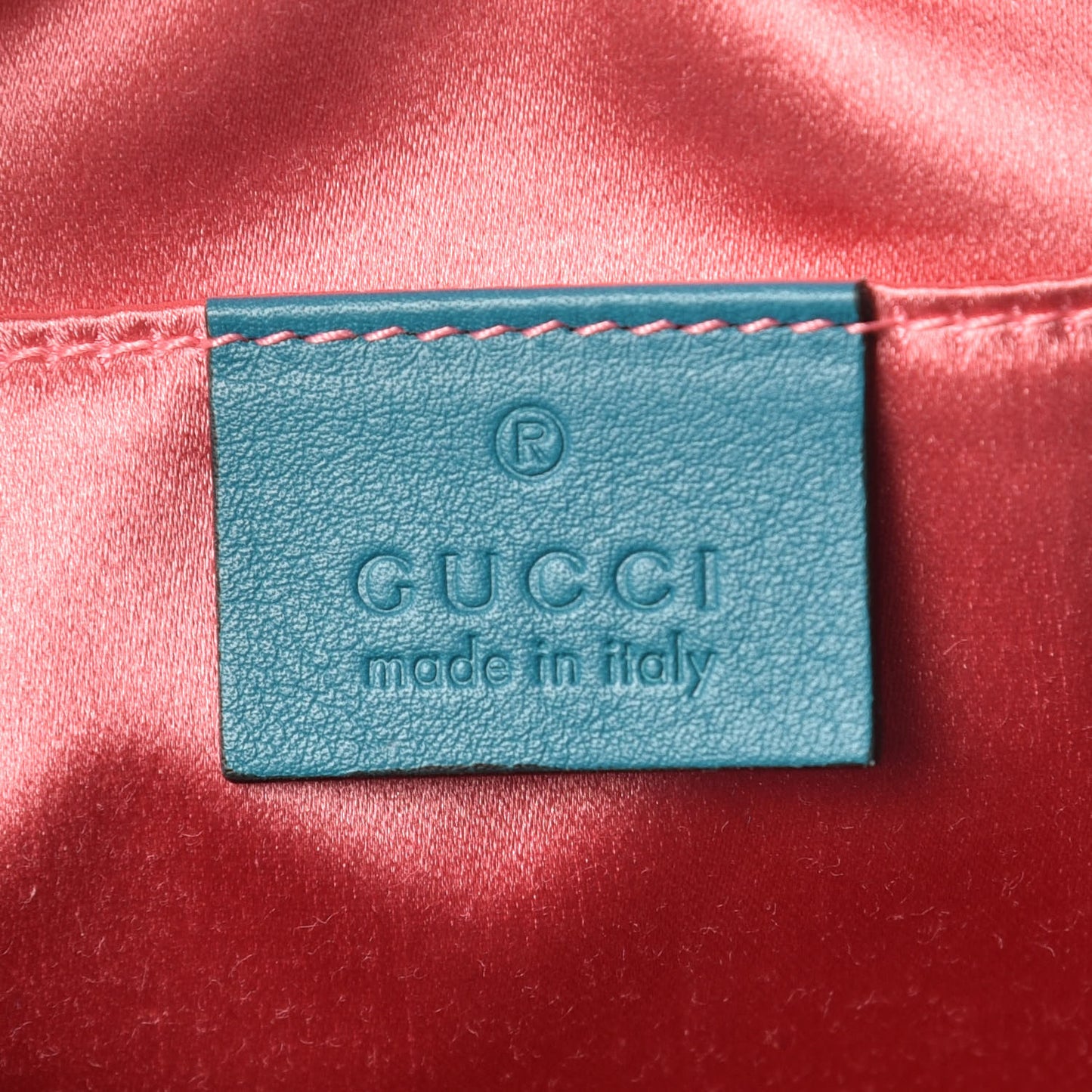 Velvet Matelasse Small GG Marmont Chain Shoulder Bag Pavone Cyan