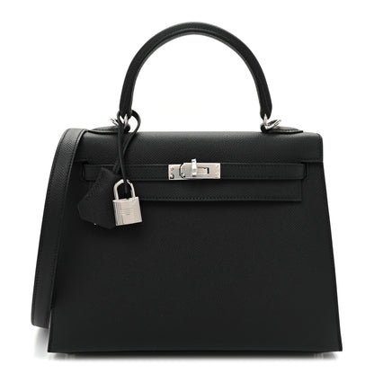 Hermes Epsom Kelly Sellier 25 Black 1 of 11