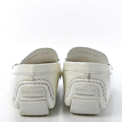 Louis Vuitton Patent Calfskin Oxford Loafers 37.5 White 6 of 9