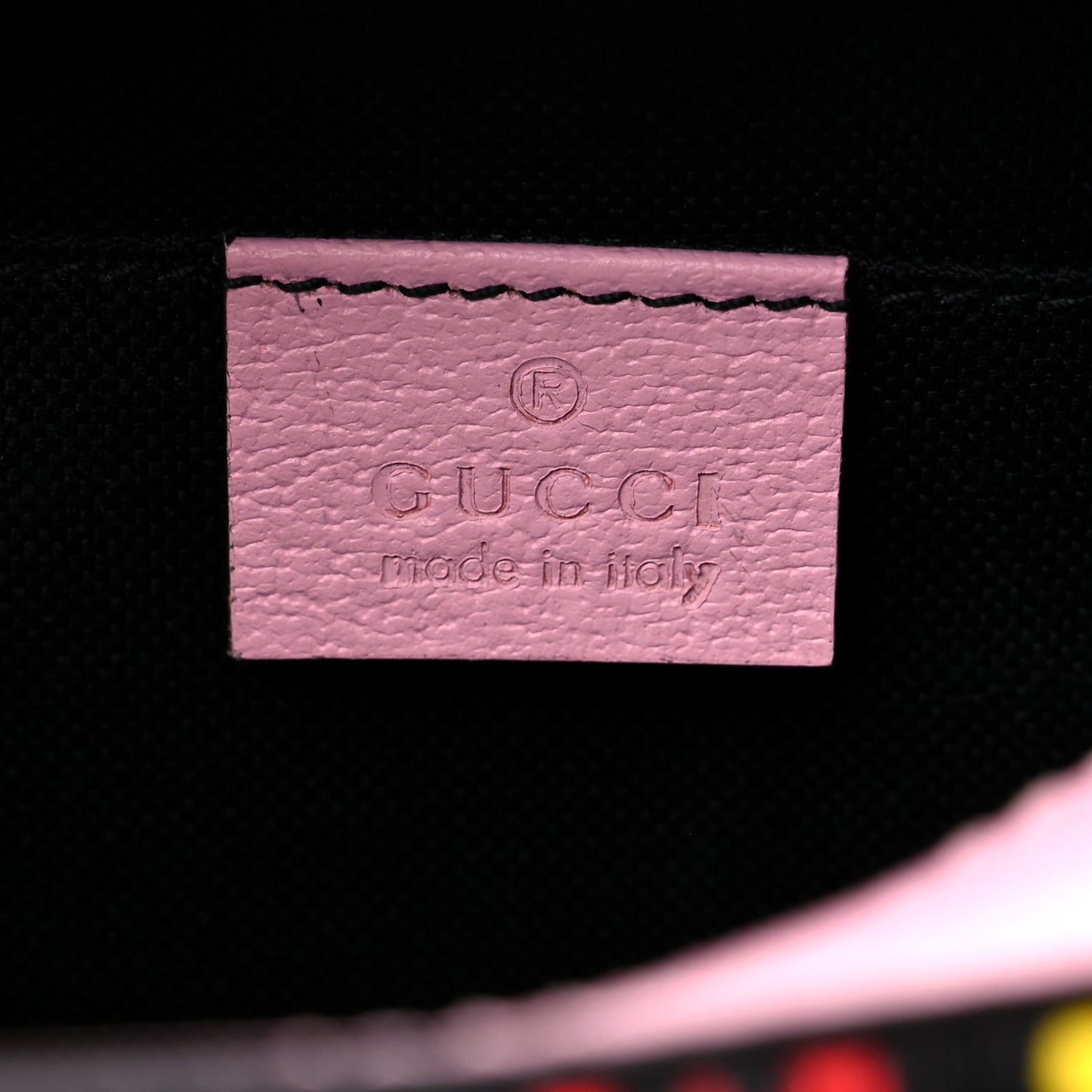 GG Supreme Monogram Psychedelic Shoulder Bag Black Multicolor Sugar Pink
