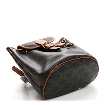 Celine Triomphe Canvas Calfskin Mini Folco Backpack Tan 3 of 11