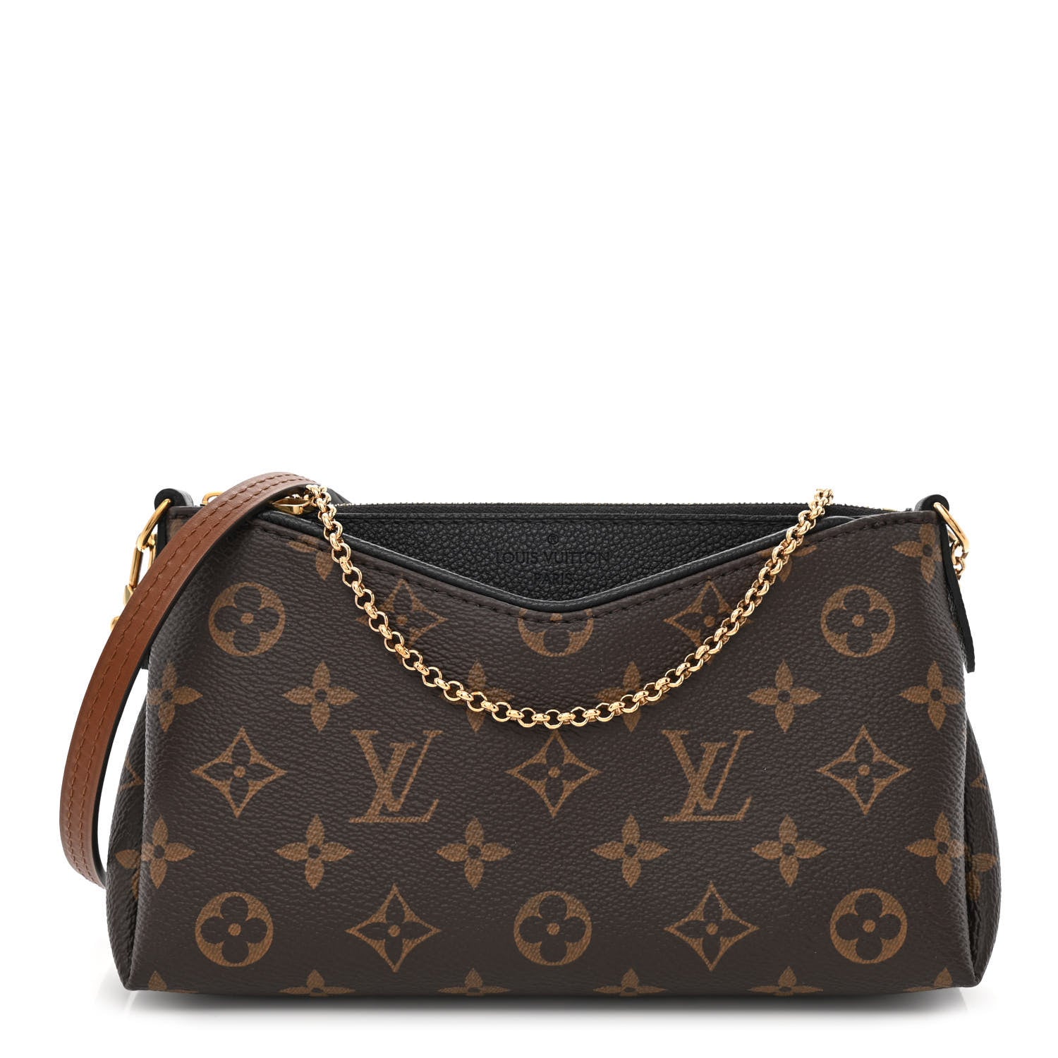 Louis Vuitton Monogram Pallas Clutch Black 1 of 12