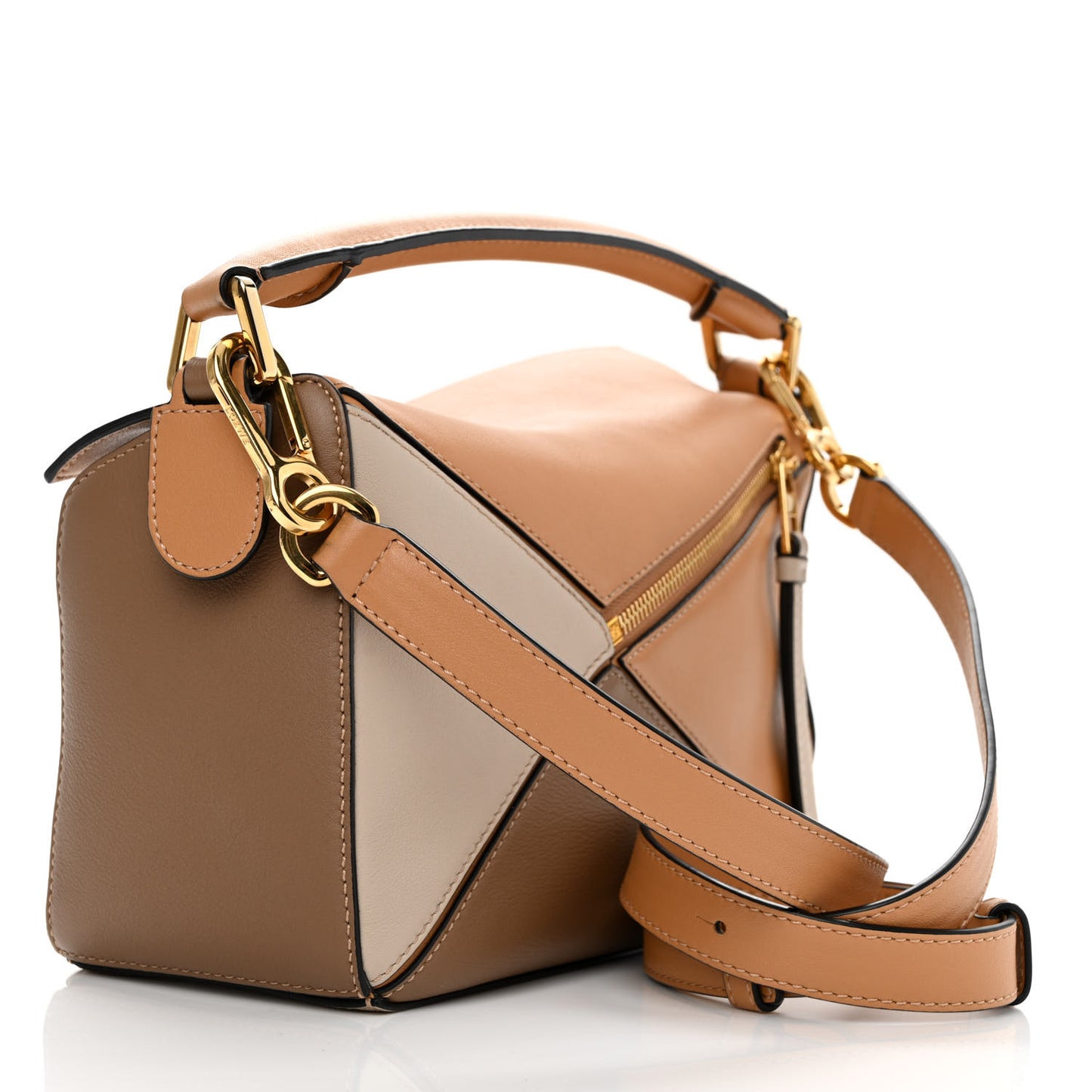 Calfskin Small Puzzle Bag Warm Desert Mink
