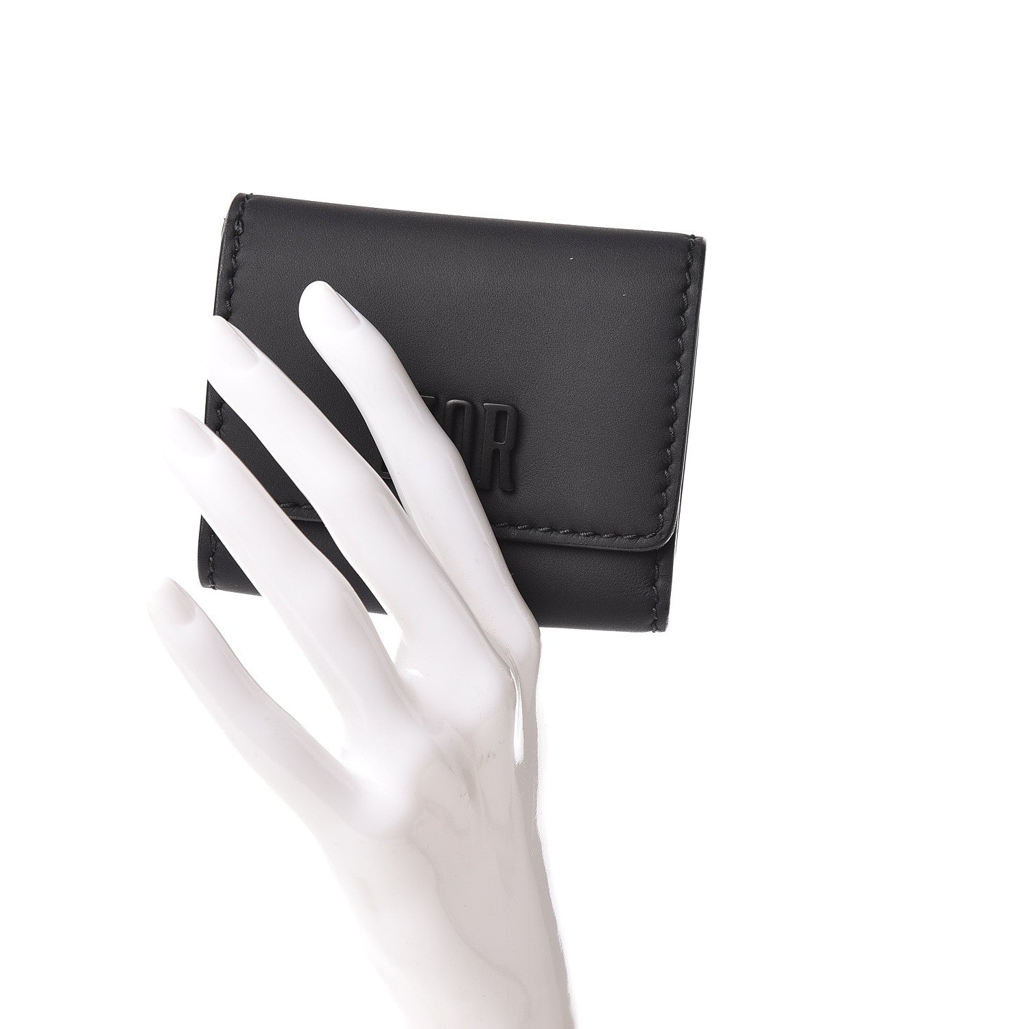 Christian Dior Ultra Matte Calfskin Medium Wallet Black 2 of 8