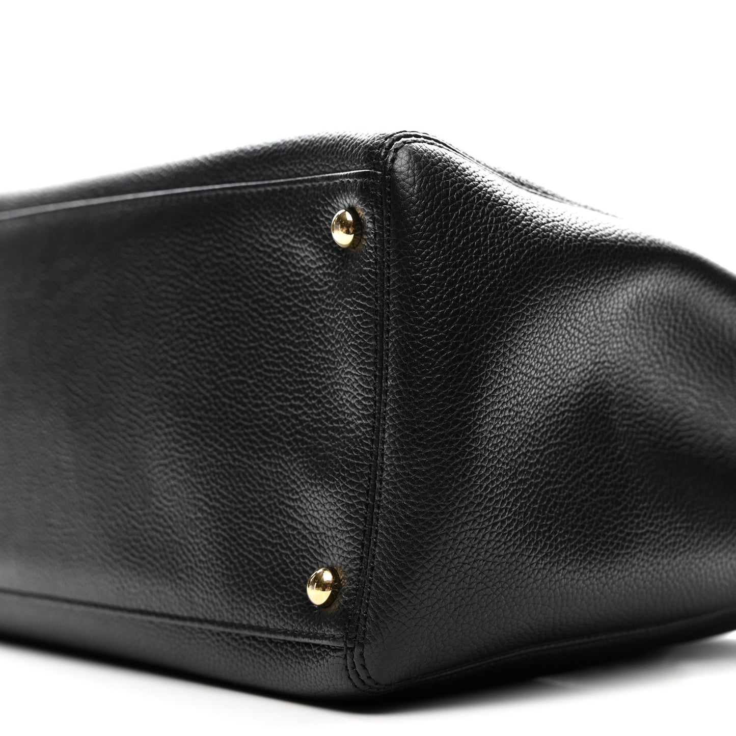 Calfskin Cerf Executive Shopper Tote Black