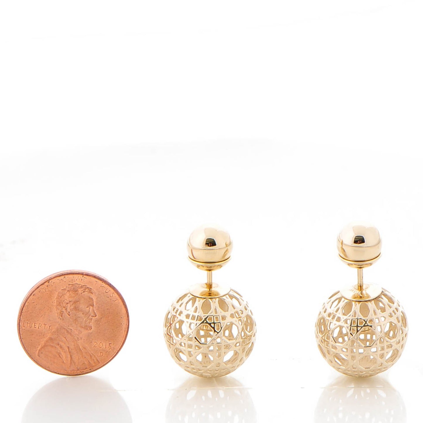 Cannage Mise En Dior Tribal Earrings Gold