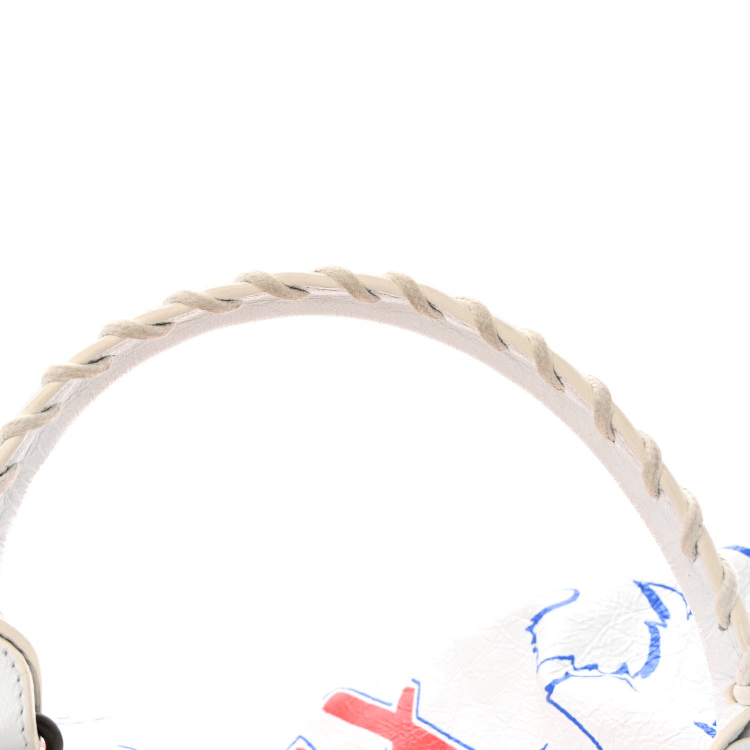 Balenciaga Agneau Graffiti All Over Classic Hardware City White Bleu Rouge 12 of 13