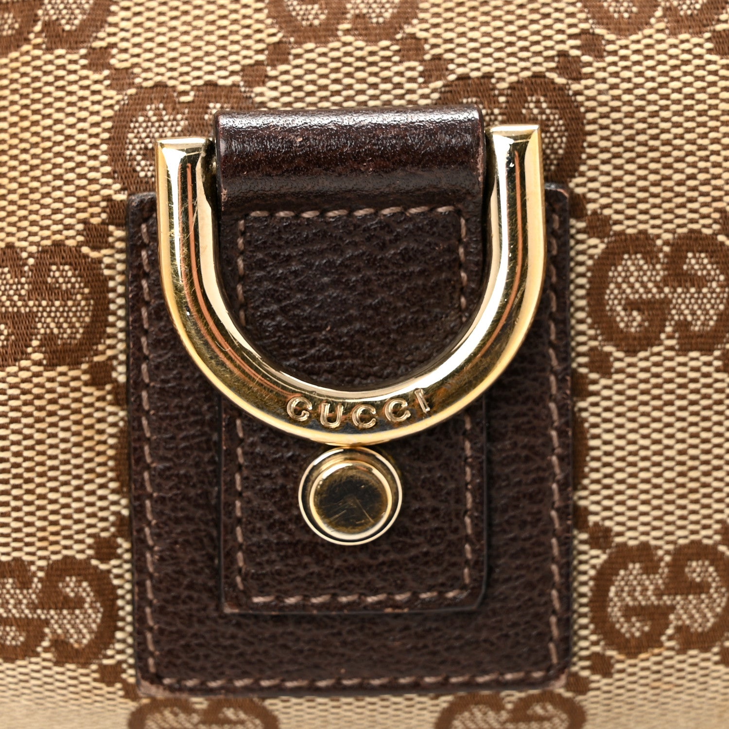 Gucci Monogram D Ring Abbey Pochette Brown 12 of 15