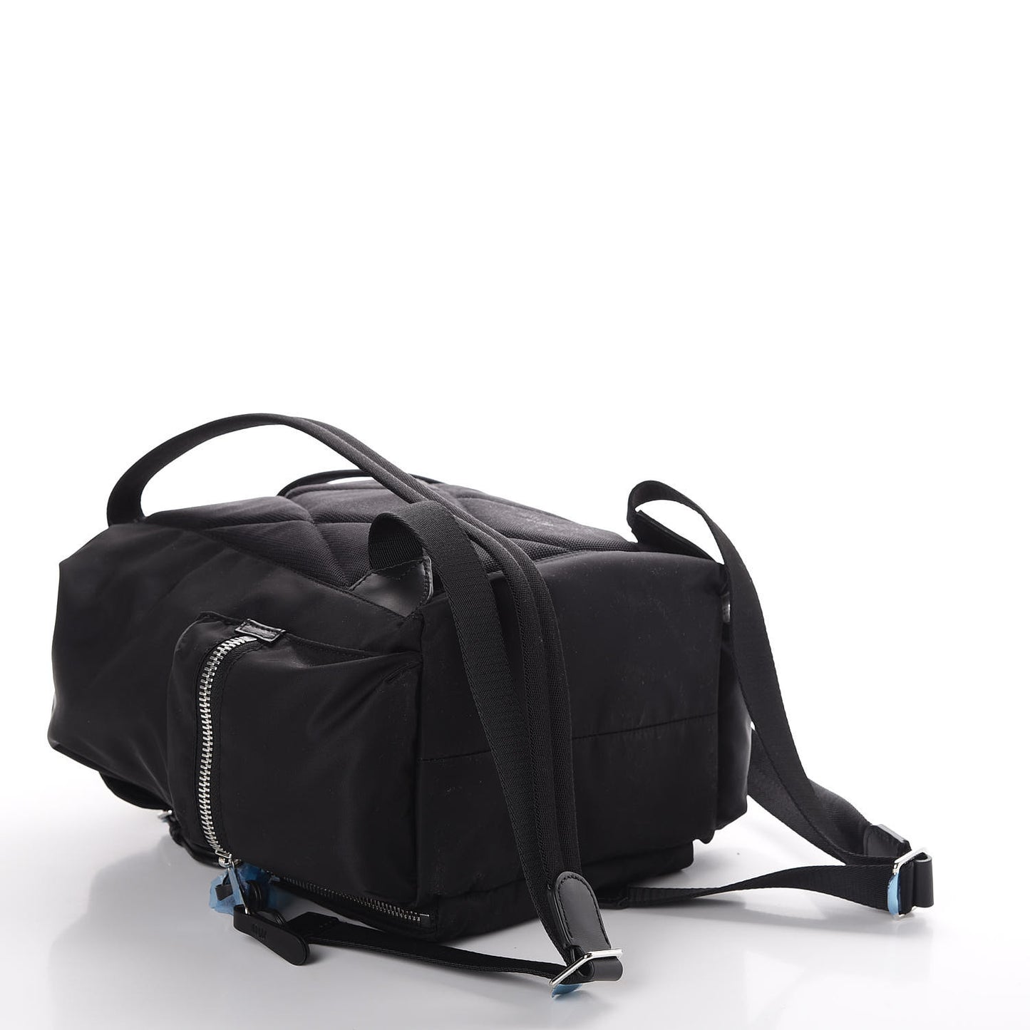 Nylon Logo Print Medium Rucksack Backpack Black