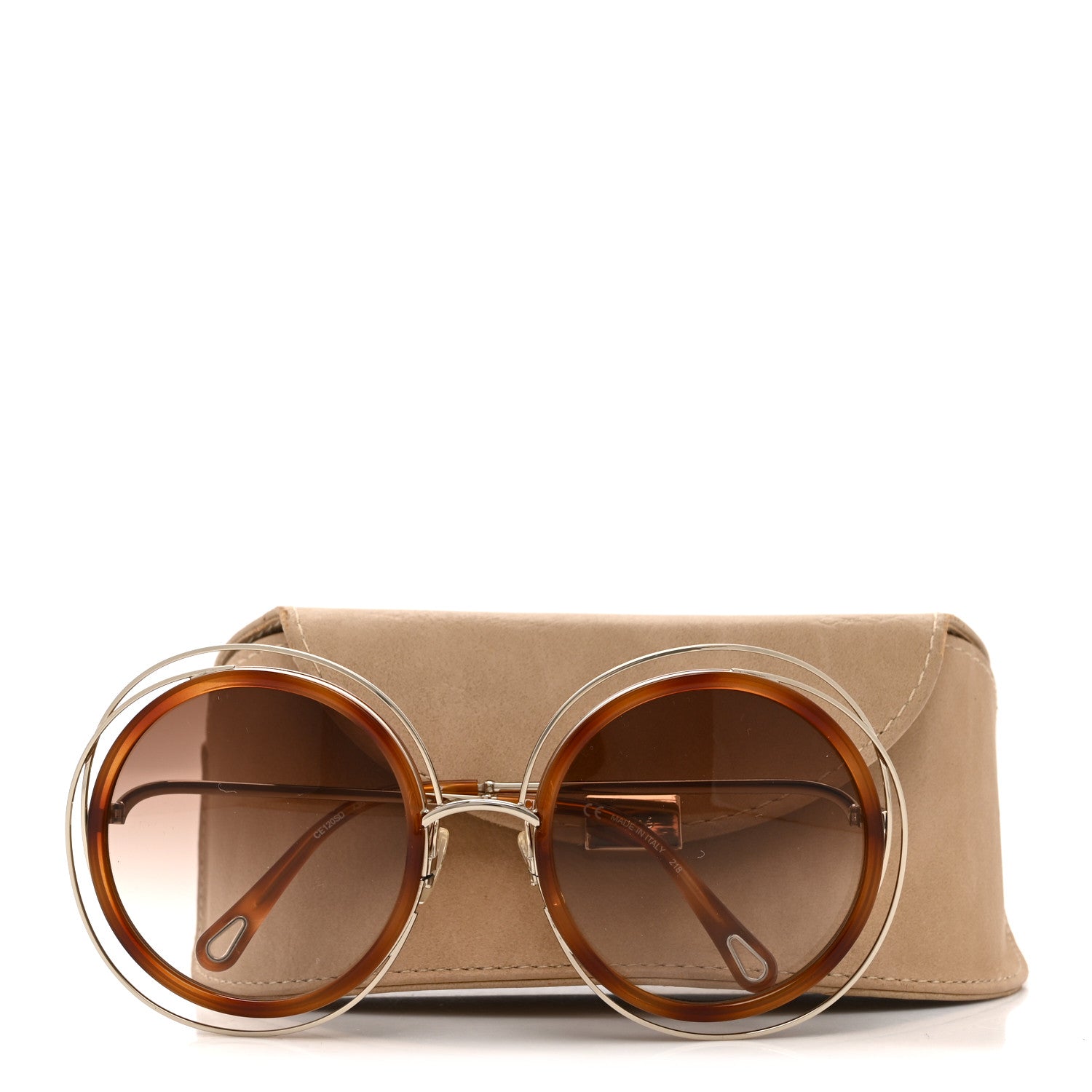 Chloe Oversized Round Carlina Oversized Round Sunglasses CE120SD Gold 8 of 8