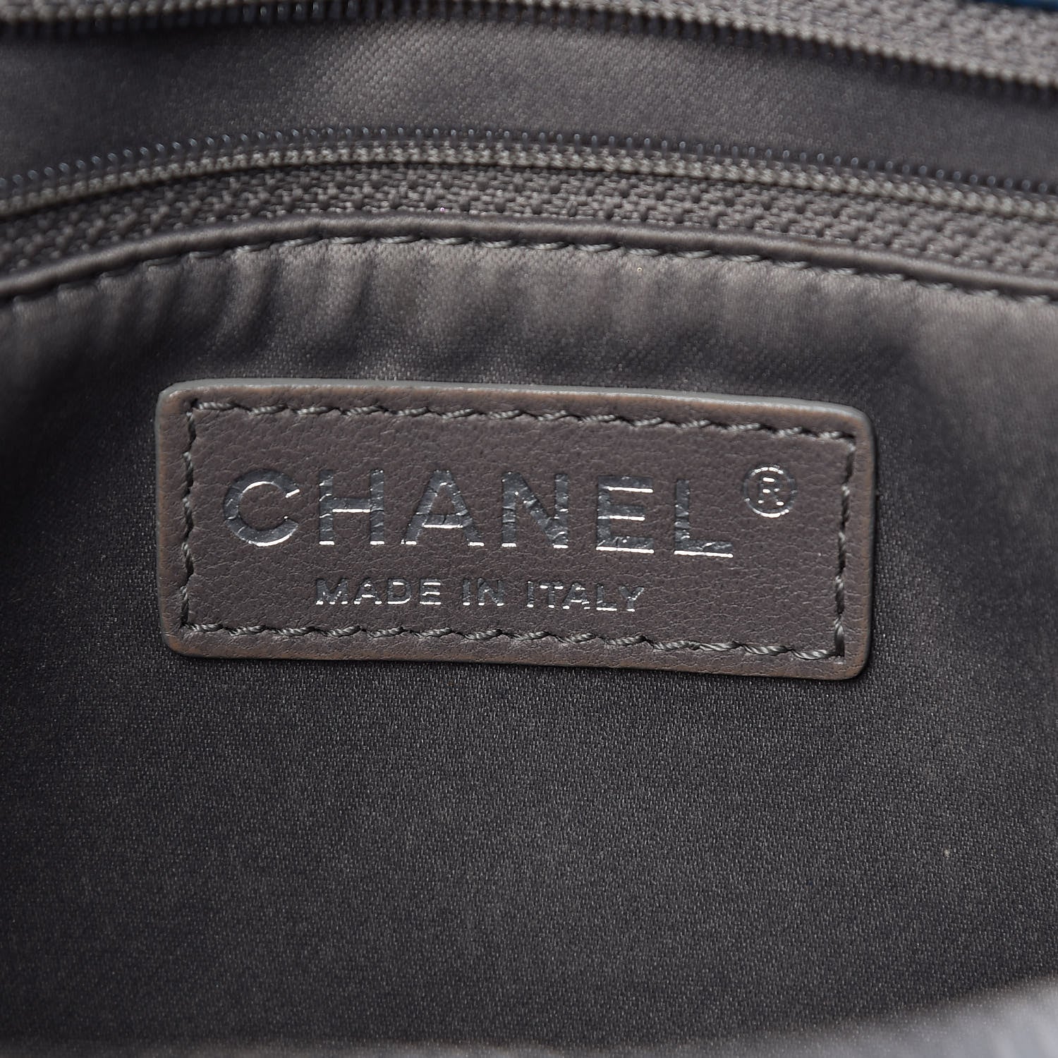 Chanel Caviar Quilted Grand Shopping Tote GST Dark Blue 6 of 8