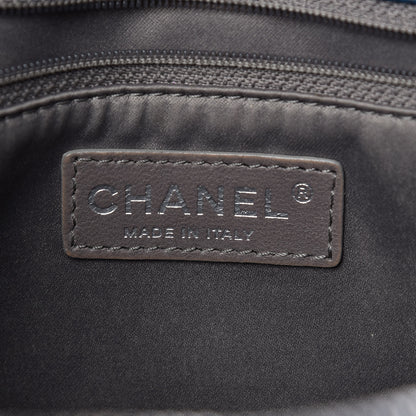 Chanel Caviar Quilted Grand Shopping Tote GST Dark Blue 6 of 8