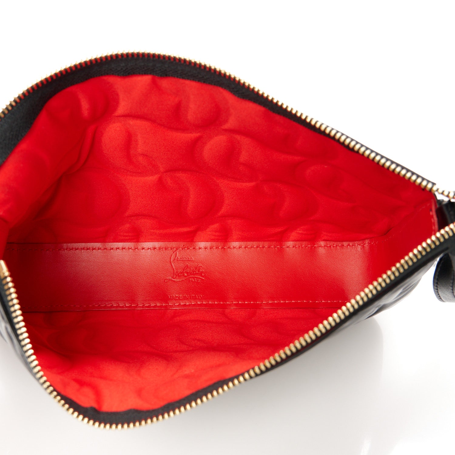 Christian Louboutin Calfskin Embossed Loubila Shoulder Bag Black 5 of 9