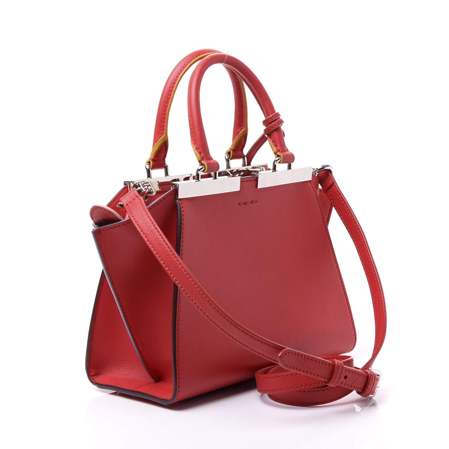 Fendi Vitello Dolce Mini 3jours Tote Fiamma 2 of 10