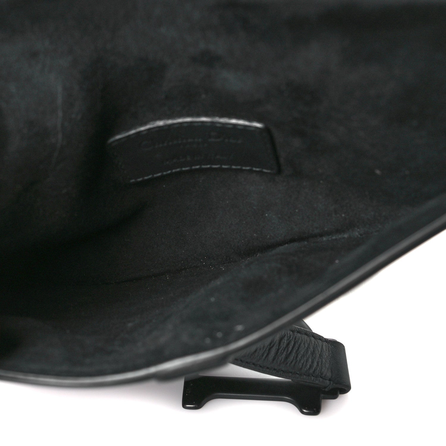 Christian Dior Ultra Matte Calfskin Saddle Belt Bag Black 5 of 9