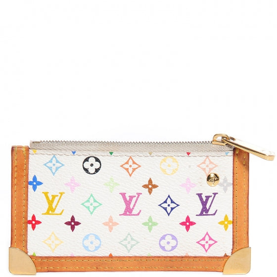 Monogram Multicolor Key Pouch White