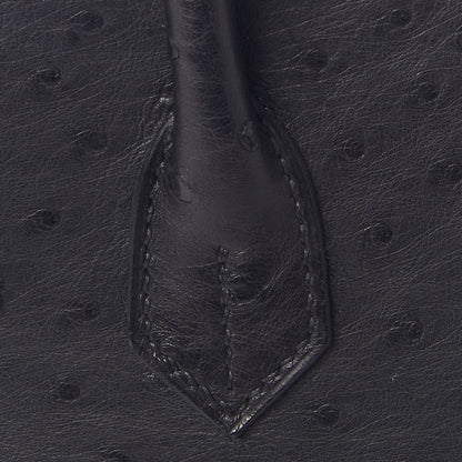 Hermes Ostrich Birkin 30 Black 12 of 33