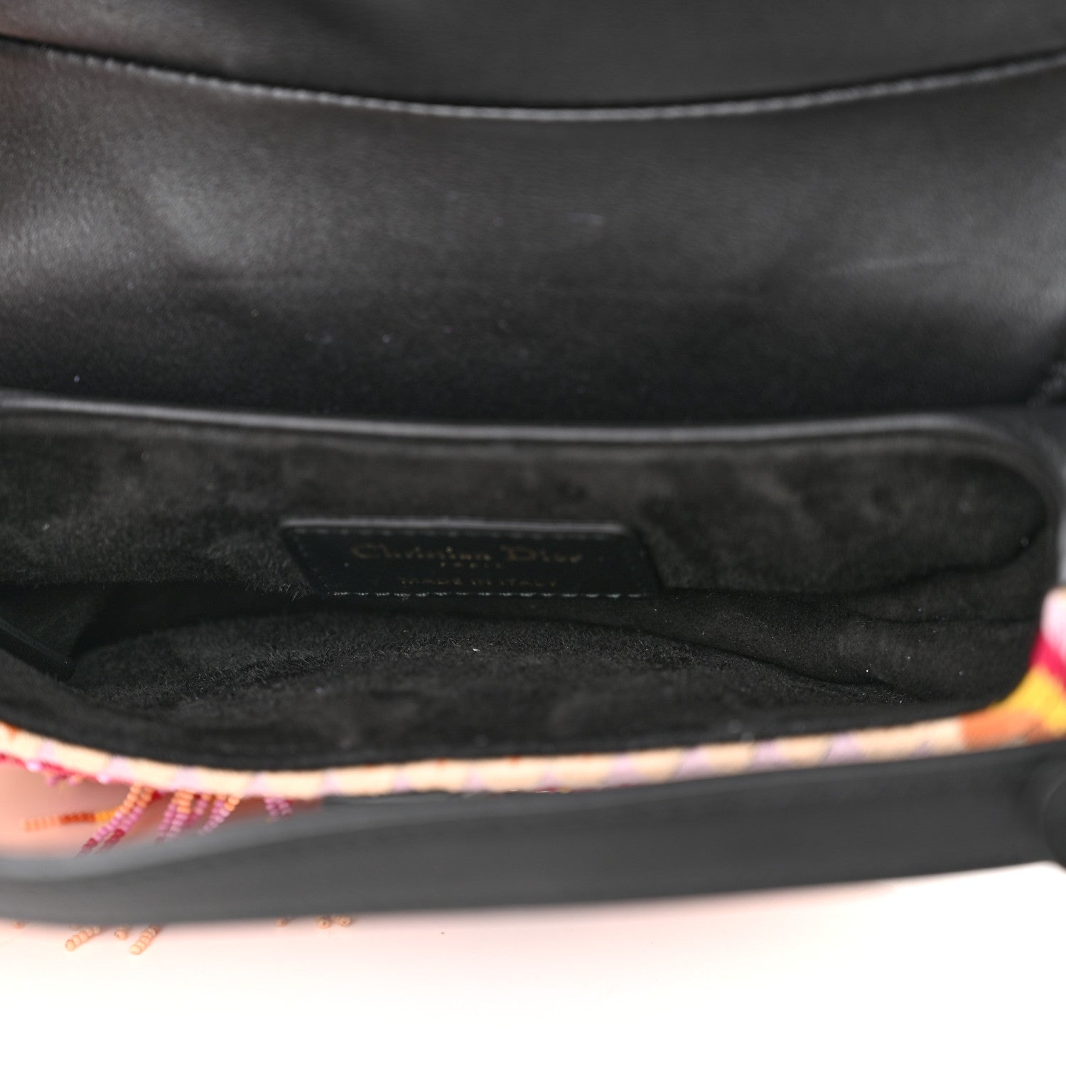 Christian Dior Embroidered Fringe Beaded Mini Saddle Bag Multicolor 5 of 13