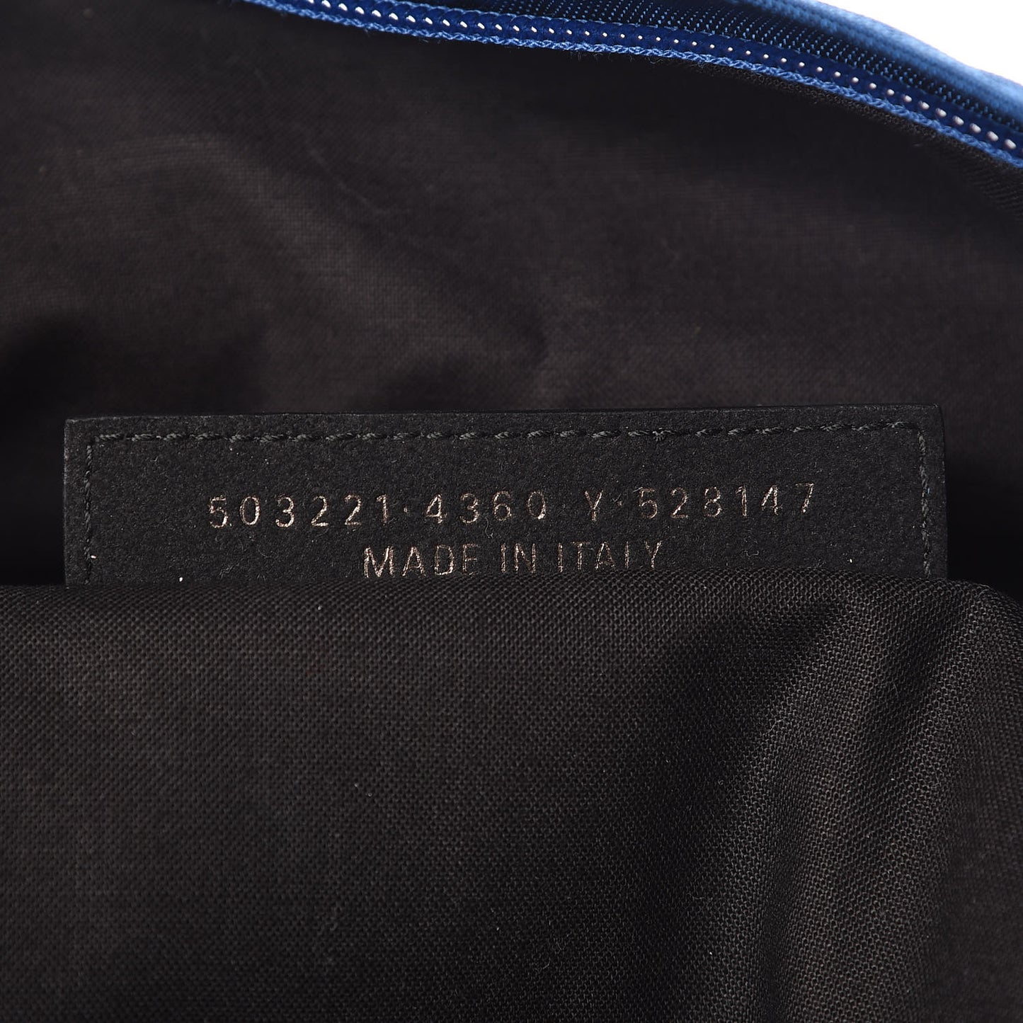 Textured Nylon Double Logo Explorer Backpack Bleu