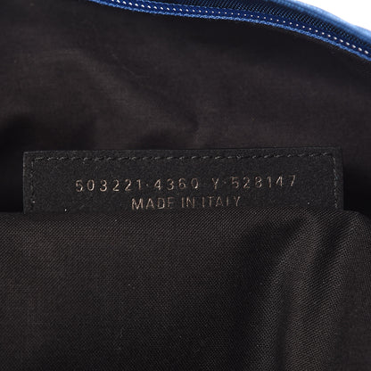 Balenciaga Textured Nylon Double Logo Explorer Backpack Bleu 9 of 9