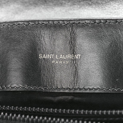 Saint Laurent Calfskin Y Quilted Monogram Monochrome Medium Loulou Chain Satchel Black 5 of 11