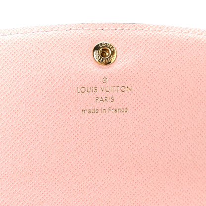 Louis Vuitton Damier Ebene Emilie Wallet Rose Ballerine 6 of 7