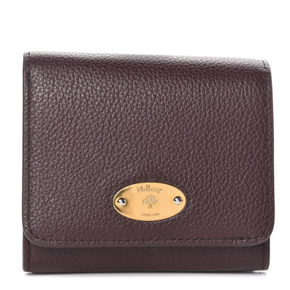 Mulberry Small Classic Grain Small Plaque French Purse Wallet Oxblood 1 of 7
