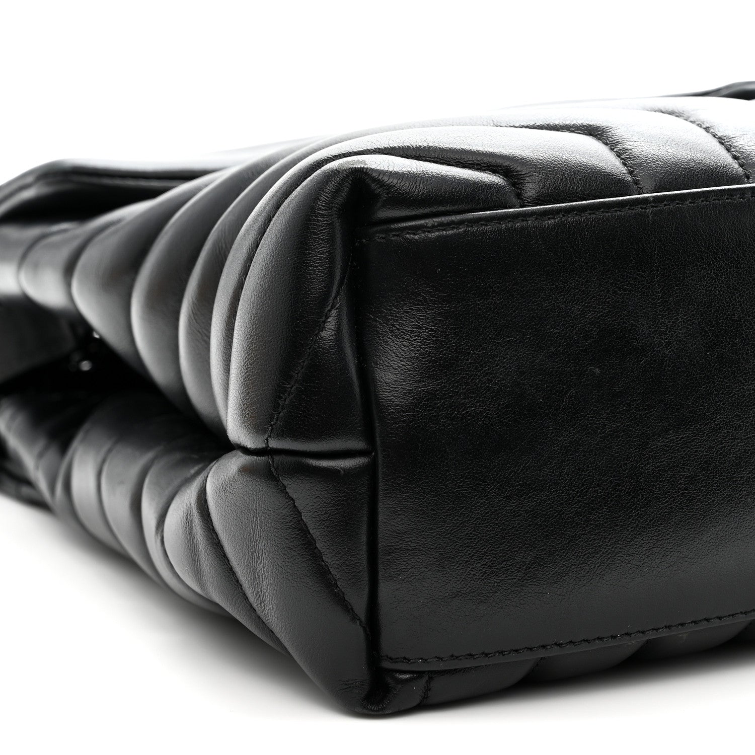 Saint Laurent Calfskin Y Quilted Monogram Monochrome Medium Loulou Chain Satchel Black Black 10 of 13