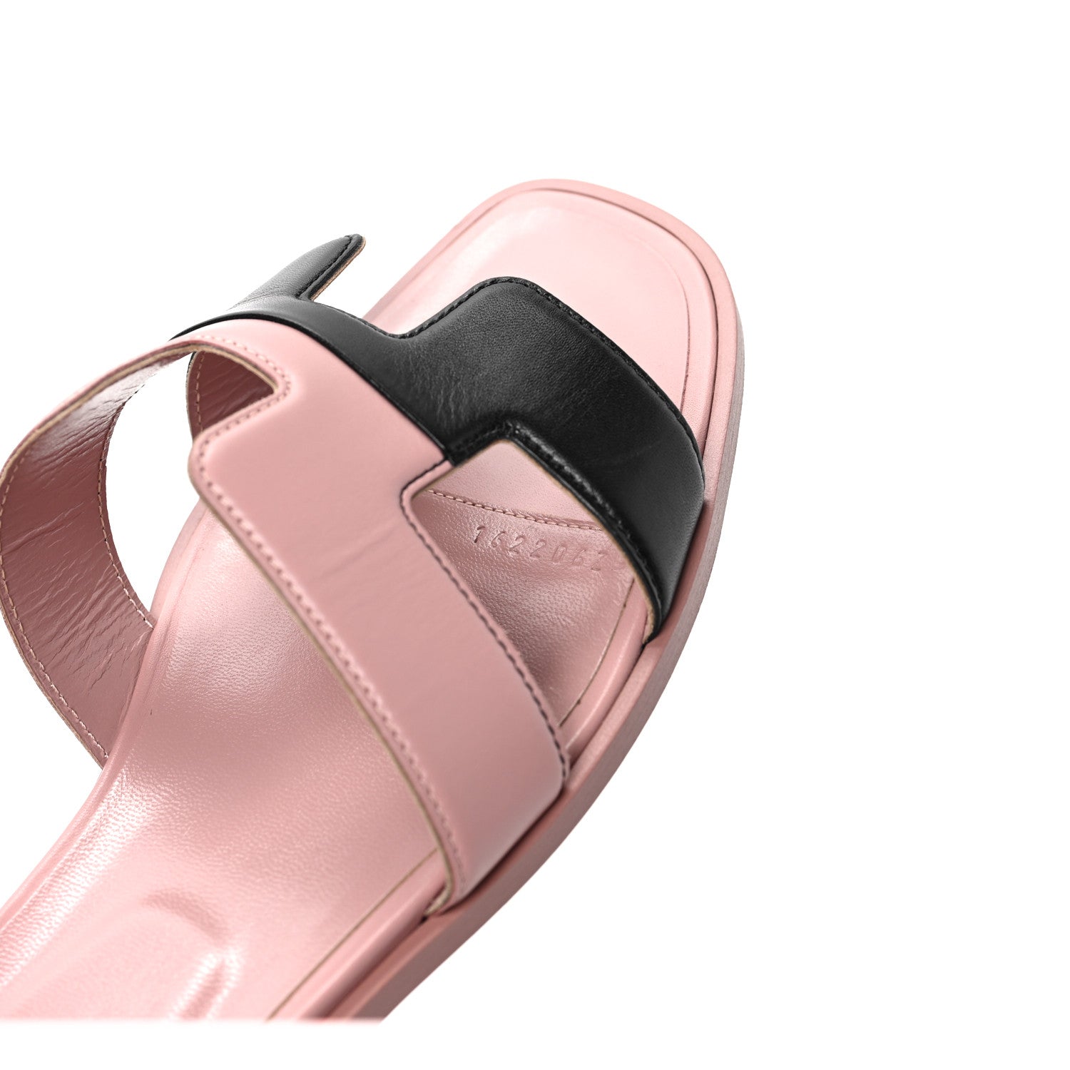 Hermes Box Calfskin Oran Sandals 40 Black Vieux Rose 8 of 8